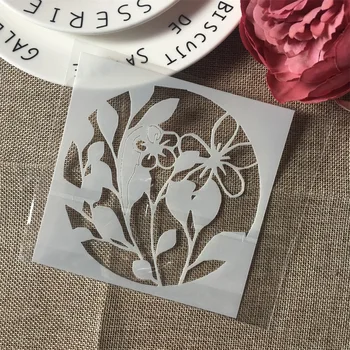 

1Pcs 13cm Round Flower Design 85 DIY Layering Stencils Wall Painting Scrapbook Coloring Embossing Album Decorative Card Template