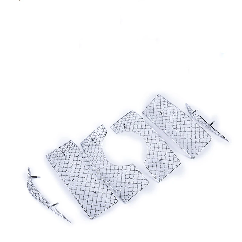 

MONTFORD Stainless Steel Mesh Front Lower Center Racing Grill Grille Decoration 6Pcs For Toyota Cruiser Prado FJ150 FJ 150 2018