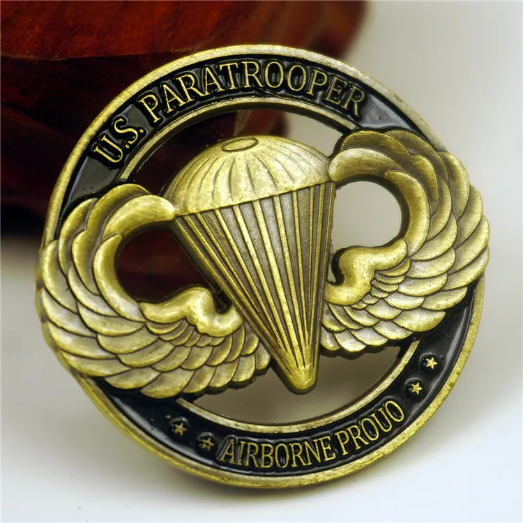 

US air force coin, hollow airborne military coins collectibles USA army paratrooper souvenir replica of 100% Original