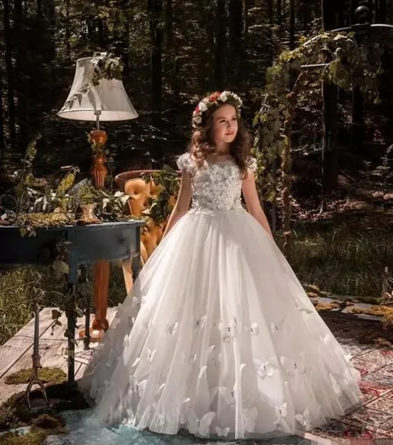 first communion dresses puffy white