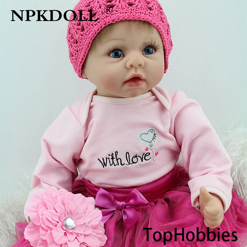 

G202 22"/55cm Soft Like Silicone Reborn Baby Doll Lifelike Realistic Princess Newborn Babies Toys For Girls Gift Magnetic Dummy