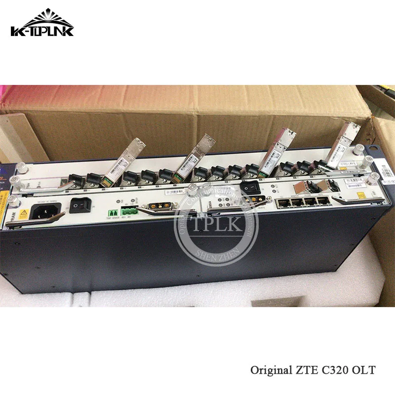 1g 16pon Zet C320 OLT GPON AC(220/110 V) источник питания с 1* 1GE SMXA/1+ 1* коляска+ 1*16 портов GTGH C+ карта