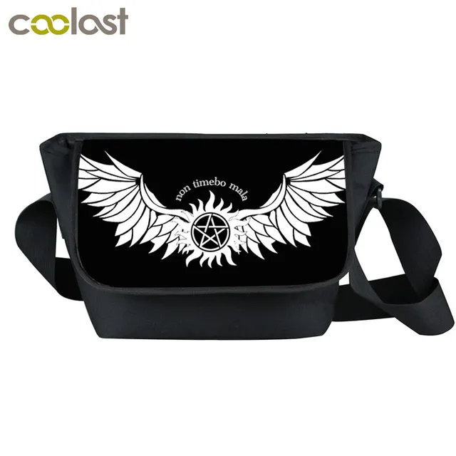 Supernatural Messenger Bag Men Women Travel Bags Demon Hunter Supernatural Messenger Bag Men Women Travel Bags Demon Hunter Winchester Bros Sam Dean Crossbody Boys