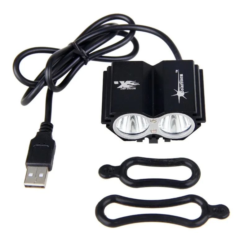 Sale Waterproof 8000LM Front Bicycle Light Headlight USB Lamp Cycling Flashlight Torch 2 X T6 LED Dual Bike Lamps 2