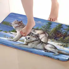 Wolfs стиль Коврики для улицы, забавные Противоскользящие коврики для ванной, дверные коврики, дверные коврики под входную дверь