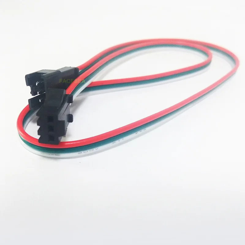 2 шт. 3 pin JST SM разъем 1 м светодиодный мужской и женский Соединительный кабель