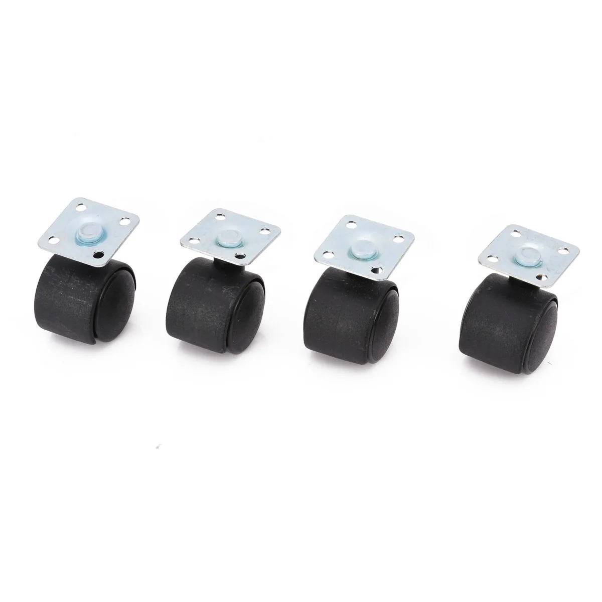 

4pcs/set Black Swivel Plate Caster 30mm Nylon Wheel Chair Table Castor Replacement Hardware Casters For Industrial Furniture