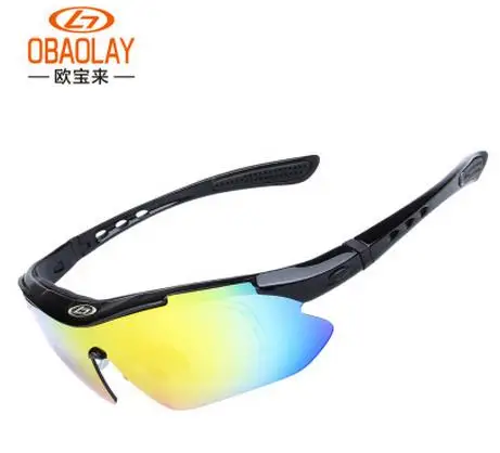 5 линз защита UV400 поляризованные тактические очки с оправой для близорукости для страйкбола стрельба Кемпинг Туризм Спортивные очки - Цвет: full black
