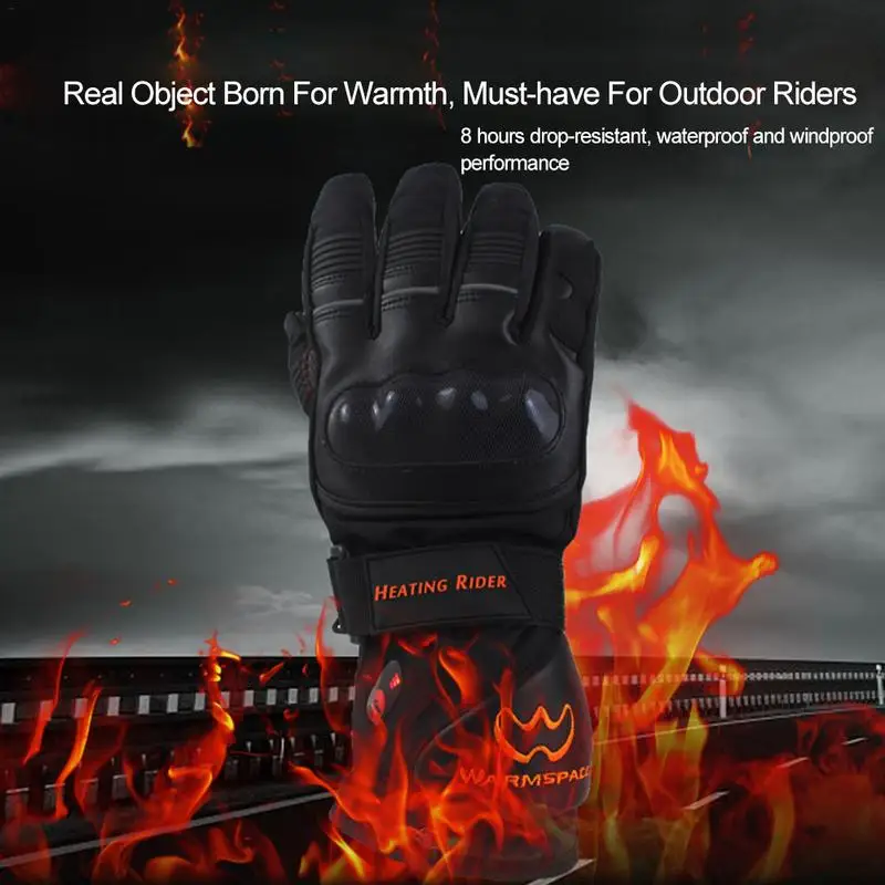 

Electric Gloves Drop Resistant Waterproof Touch Screen Temperature Control 8H Charging Heated Gloves For Motorcycle Riders