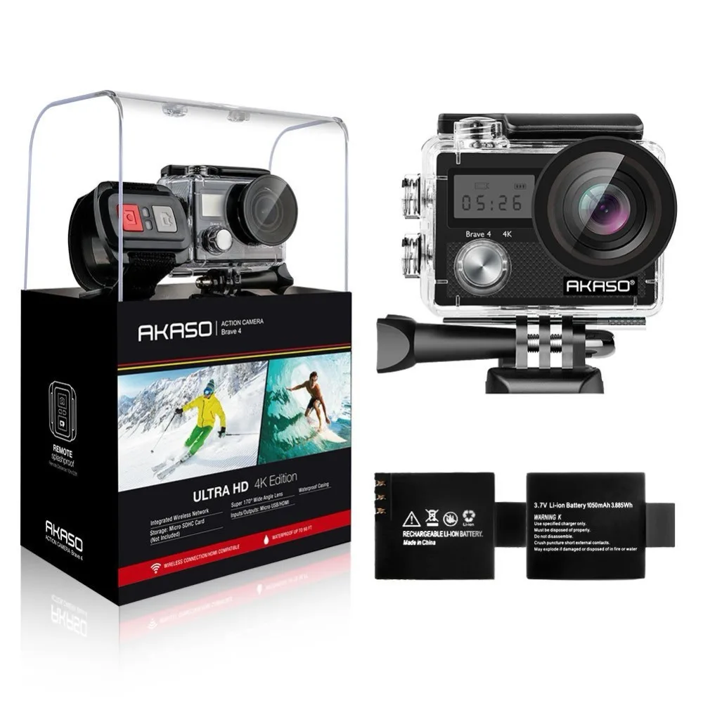 AKASO Brave 4 4K 20MP Wifi Action Camera Ultra HD 