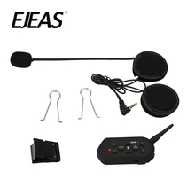 Yükseltme Motosiklet Kask bluetooth kulaklık Kablosuz Interkom 6 Riders bluetooth kulaklık 1200 M Intercomunicador BT Interkom E6(China)