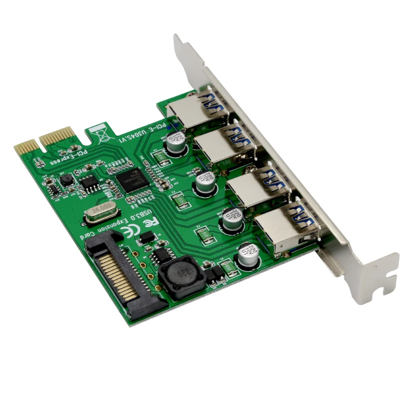 10 шт. новый 4 портовый USB 3 0 PCI Express Card PCIe хост контроллер 4x USB3.0 NED720201 5 Гб для