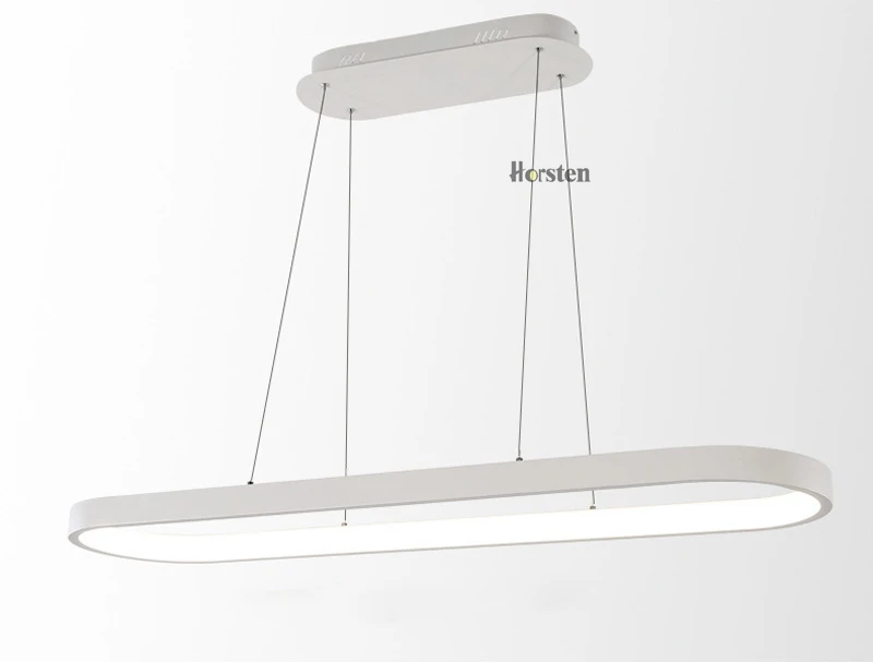 Modern Minimalism Oval Ring LED Pendant Lights Aluminum Acrylic Suspension Hanging Lamps For Dining Room Restaurant Office (9)