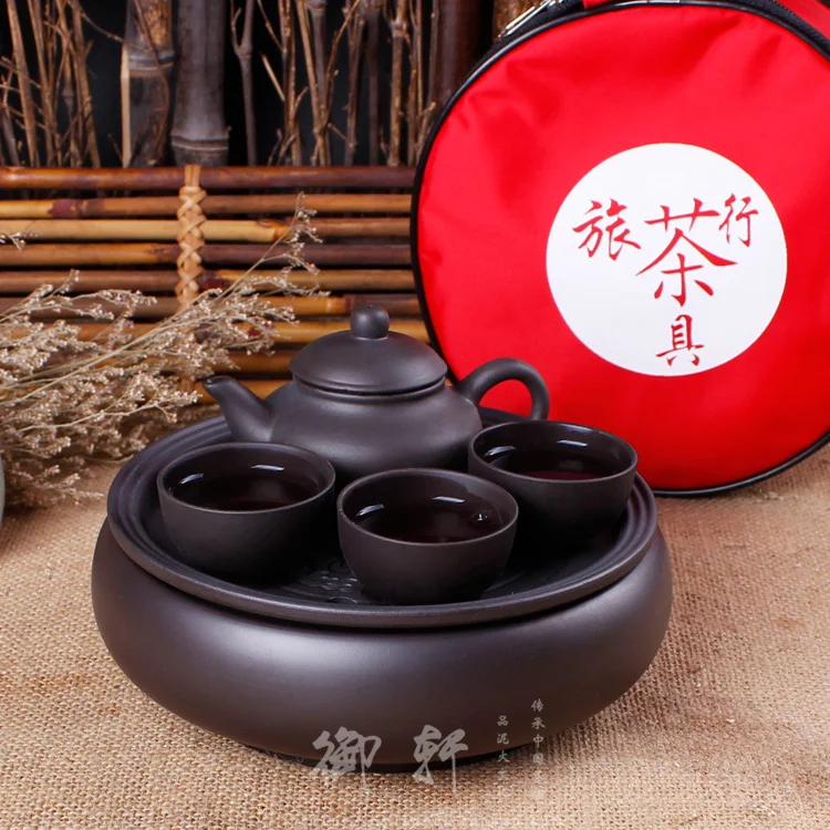 With Travelling Bag 2 Cups Chinese Kung Fu Tea Set Travel Set Ceramic Portable Teapot Porcelain Teaset Gaiwan Tea Cups Tea Tool