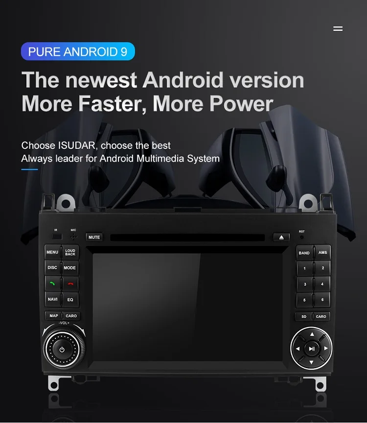 Flash Deal Isudar Car Multimedia Player 2 din Android 9 Stereo System For Mercedes/Benz/Sprinter/W169/B200/B-class Car DVD Radio GPS DSP FM 4