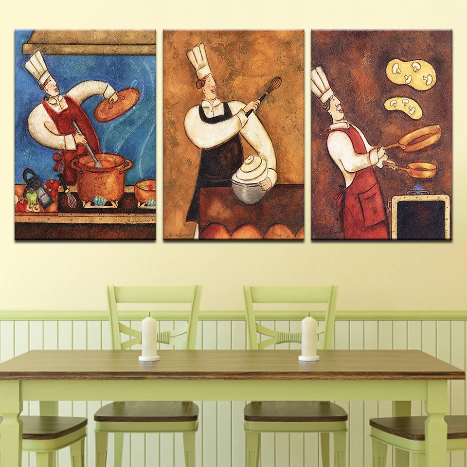 Картина повар на кухне