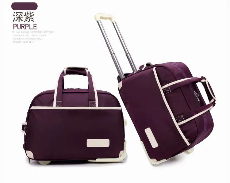 Ткань Оксфорд сумка на колесиках, большая емкость дорожный футляр, чемодан из нейлона, водонепроницаемый чемодан, короткие расстояния