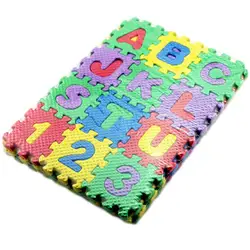 36 шт./компл. унисекс мини детей Пазлы детские игрушки, развивающие 3D пазл-алфавит A-Z Письма цифра мягкая пена мат