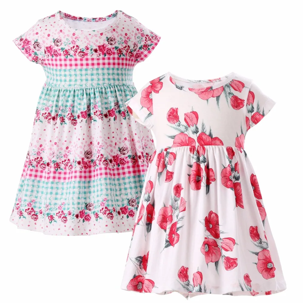 

Floral Teenage Girls Dress 2018 Summer Unicorn Party Wedding;Little Sister Twins Princess Kids Dresses For Girls Clothes Vestido
