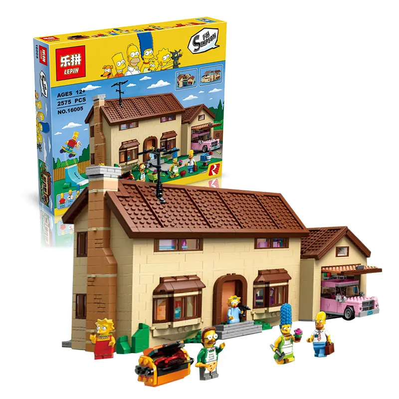 

LEPIN 16005 Movie series Simpsons House 2575Pcs Kwik-E-Mart Model Building Block Bricks Compatible LegoINGys 71006 kids toys