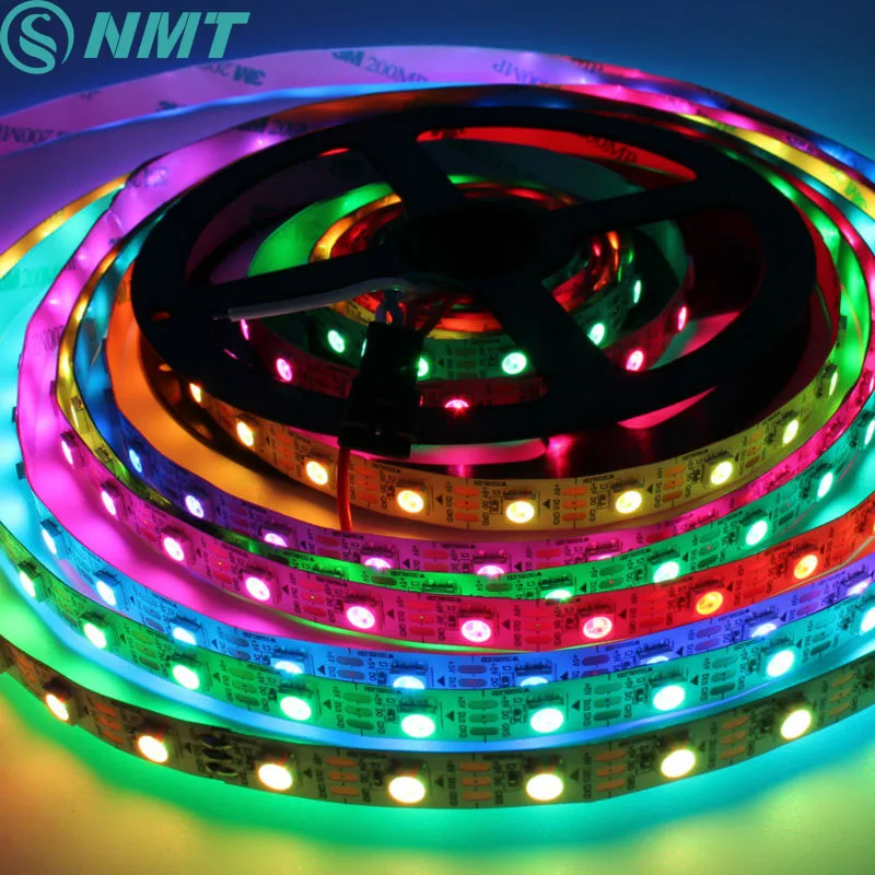 5 м DC5V RGB светодиодный светильник WS2812 SPI 30/60 IP20/IP67 Водонепроницаемый для рекламы
