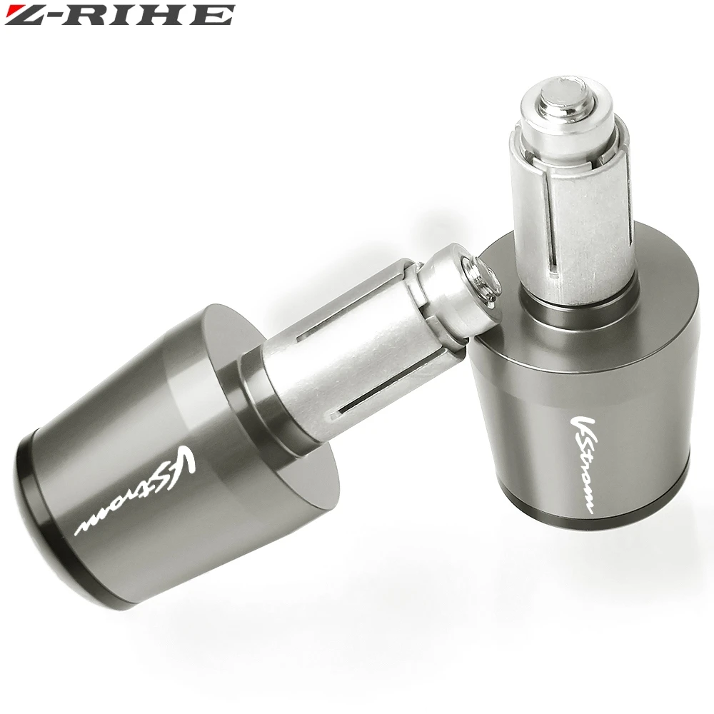 Motorcycle Accessories CNC Aluminum 7/8'' 22MM Handlebar Grips Handle Bar Cap End Plugs For SUZUKI DL650/V-STROM 2004-2012