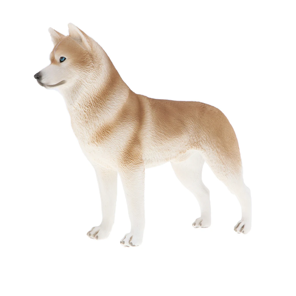 2pcs Plastic Realistic Animals Husky Dog Pet Action Figure Doll Toys Insect Playset Kid Toddler Learning Toys Decor Collectibles