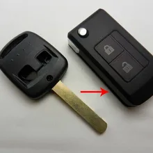 2 кнопки Замена модифицированный Флип складной пульт дистанционного ключа чехол для Subaru Forester с DAT17 Uncut ключ лезвие брелок крышка