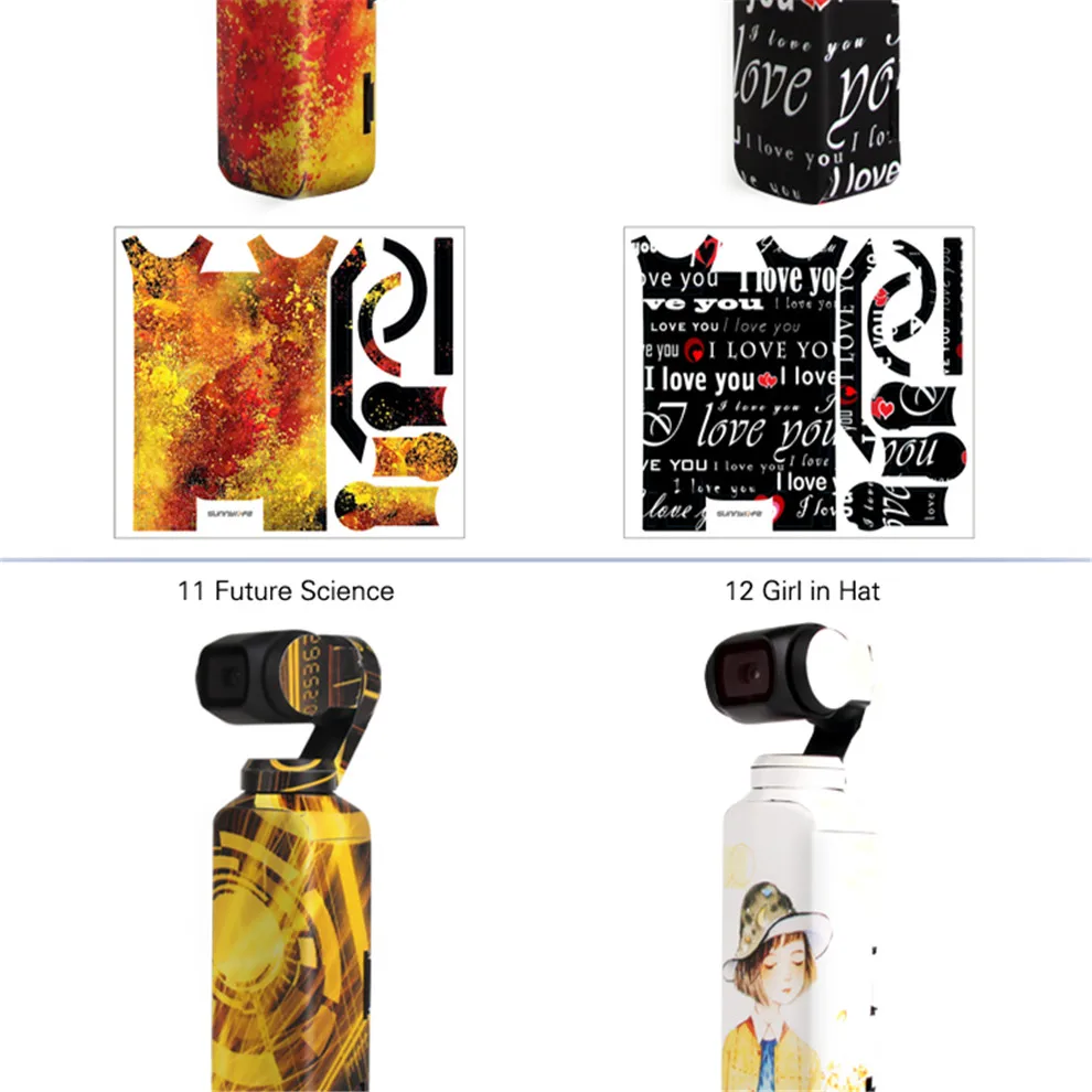 Waterproof Stickers For DJI OSMO Pocket Handheld Gimbal ColorfulCamouflage Decals 3M Scotchcal Film Skin Stickers Accessories-25