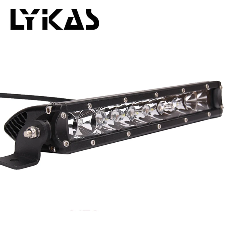 

LYKAS 50W 11 Inch Led Work Light Bars Single Row Spot Beam Work Lights for Jeep Motorcycle Offroad Truck ATV SUV 4X4 4WD