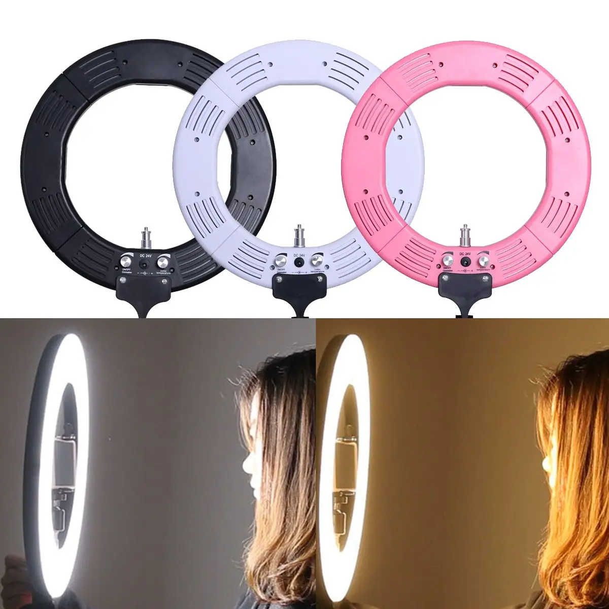

Dimmable Diva 12'' 60W LED Studio Ring Light Beauty Make Up Selfie Video Photo