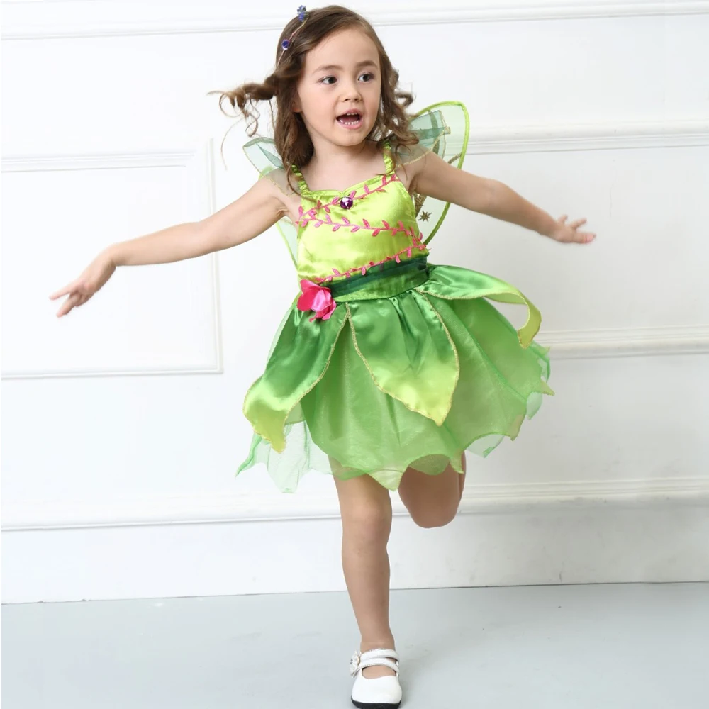 Kids Baby Girls Halloween Party Costumes Flower Fairy Tinker Bell for ...