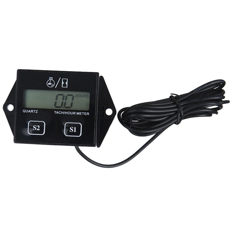 Digital LCD engine hour meter tachometer Tach gauge for race bikes
