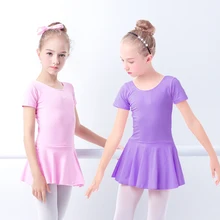 Хлопковое платье для балета для маленьких девочек, детская одежда для балета, Одежда для танцев, тренировочная Одежда для танцев