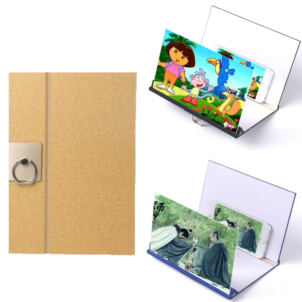

1Pc New Arrival Stereoscopic Amplifying 8 Inch Desktop Wood Bracket Tablet Phone Video Screen Magnifier Amplifier Holder Mount
