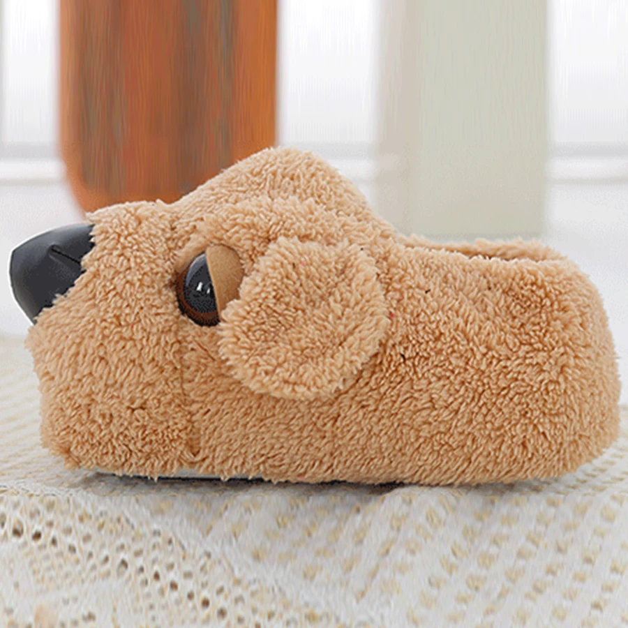 Women Anime Cartoon Dog Slippers Lovers Warm Indoor Woman Slippers Plush Shoes Girl Home Pantufas House