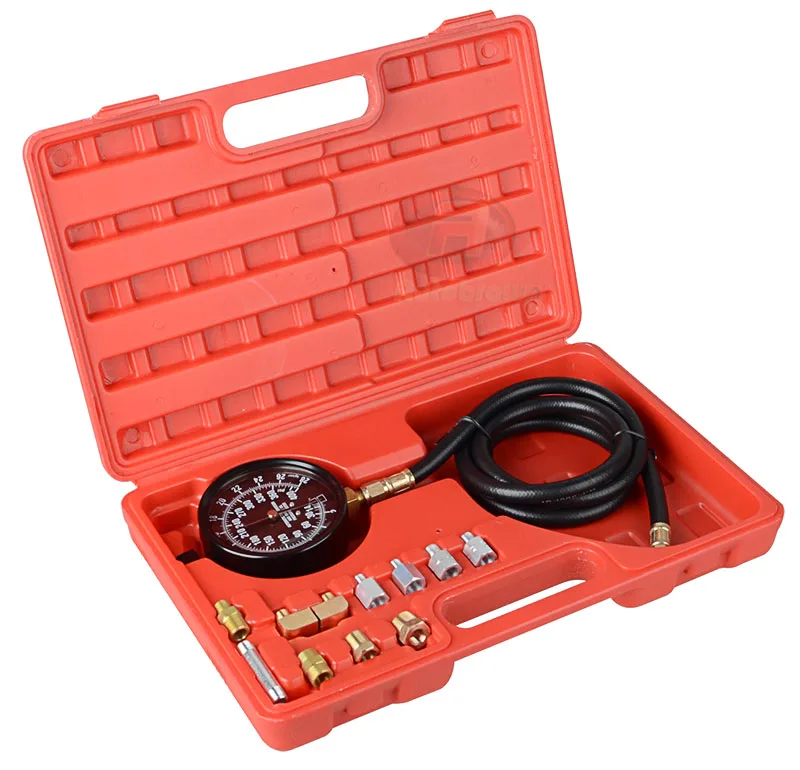 

TU-11A Automatic Gearbox Transmission Engine Oil Feul Pressure Tester Gauge Kit 500Psi 24" Flexible Hose Diagnostic Kit