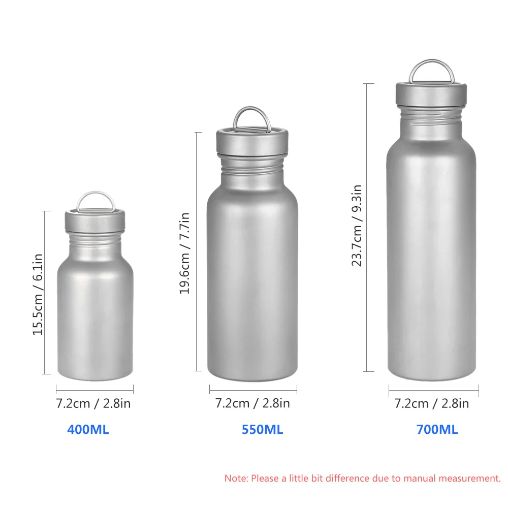 Новинка 700 мл, бутылка с широким горлом, портативная Спортивная бутылка для питьевой воды, титановый чайник для питья на открытом воздухе, для кемпинга, туризма, пикника, путешествий