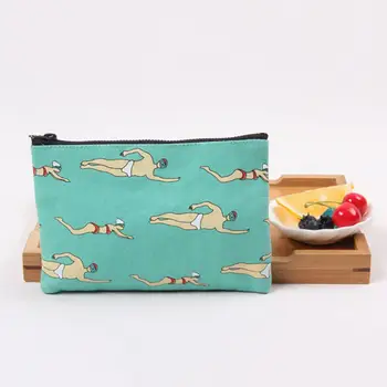 

Fashion Funny Athlete Print Lady Canvas Coin Purse Zipper Wallet Card Cash Holder Clutch Hot