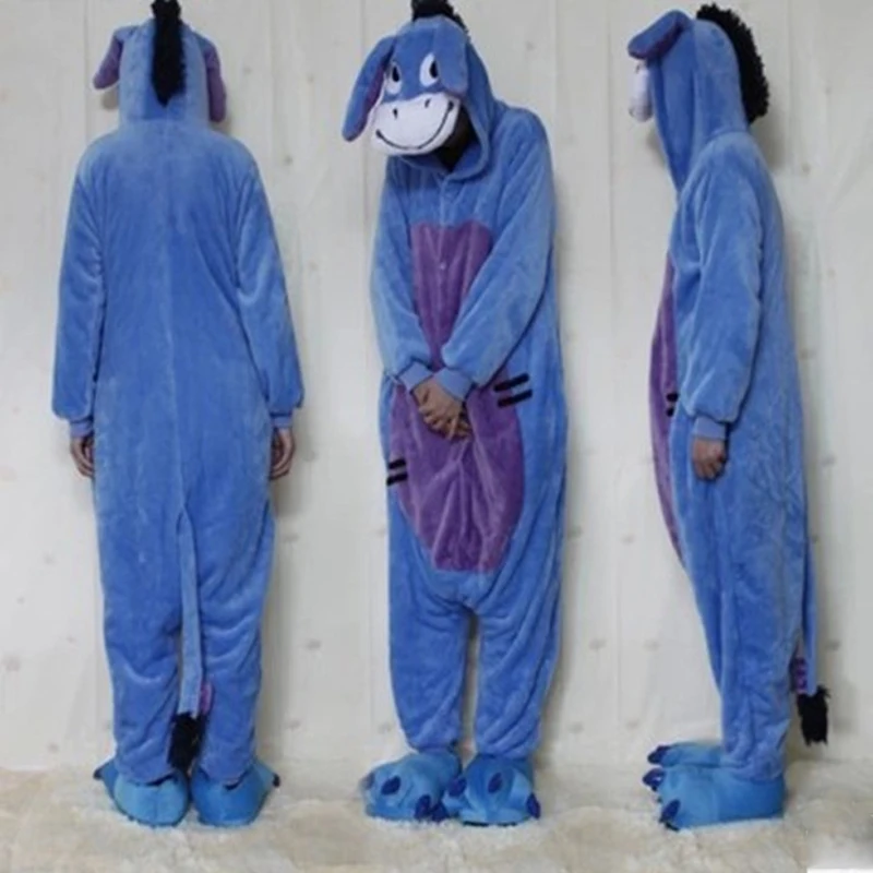 New Men Women Winter Spring Fleece Cartoon Cute Adult Animal Couples