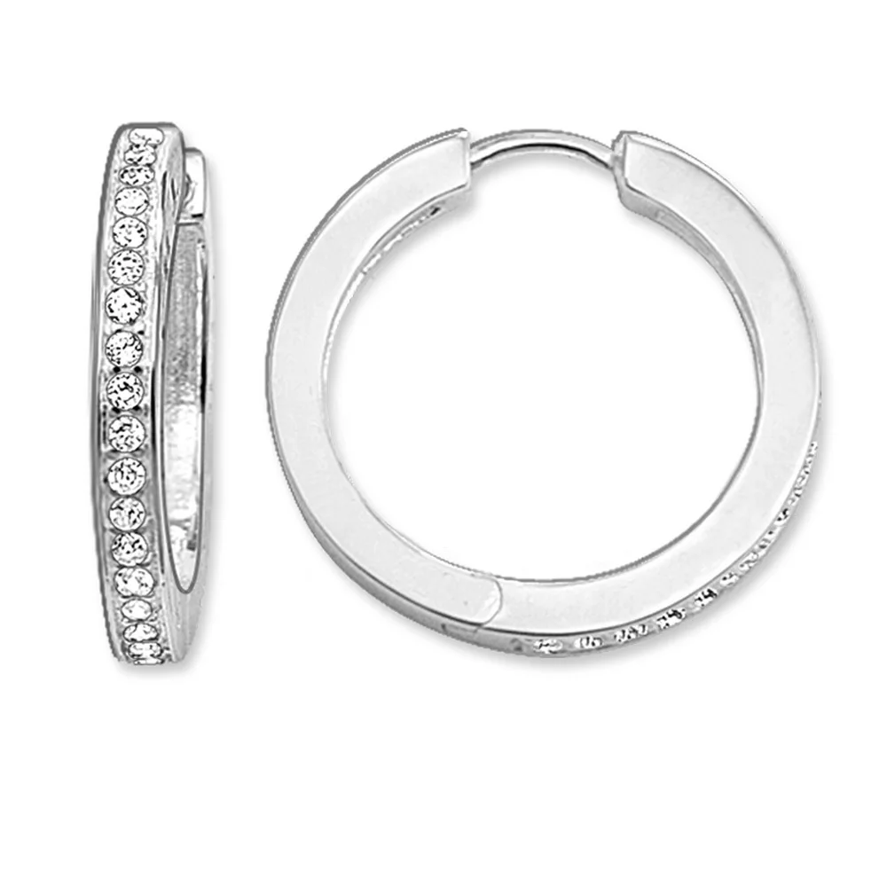 White-CZ-Creole-Large-Hinged-Hoop-Earrings-Pave-Thomas-Style-Fashion-Good-Jewerly-For-Women-2018