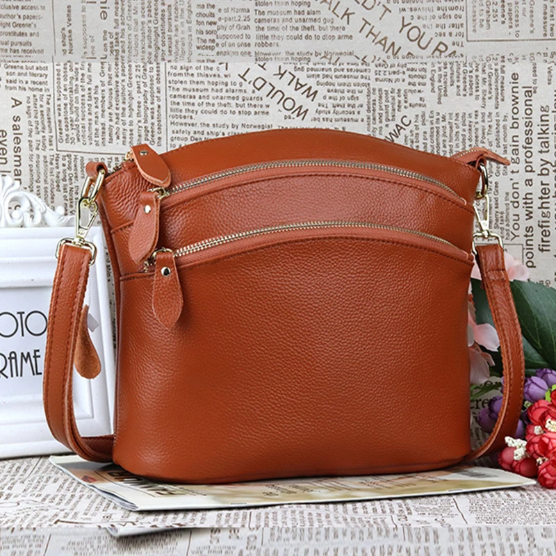 

Casual leather bags women genuine leather crossbody bags for women shoulder messenger bag sac a main femme de marque luxe cuir 2