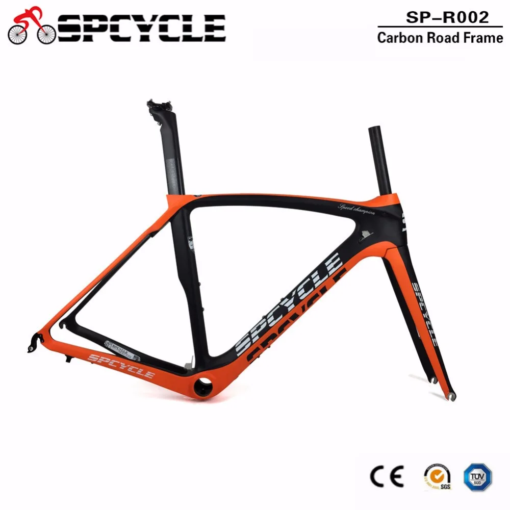Discount Spcycle 700C Cycling Road Carbon Bicycle Frames,China Factory OEM Full carbon Fiber Road Bike Frame+Fork+Seatpost+Headset 12