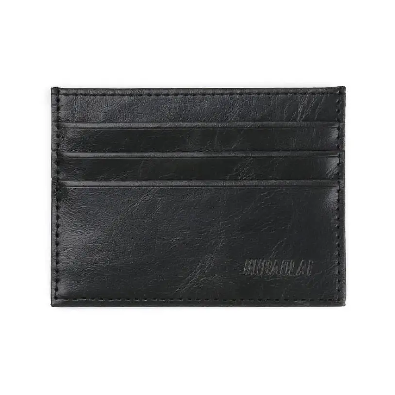 

Quality Assurance Fashion Retro Men Leather Clutch Billfold Credit ID Card Slim Purse money clips carteira masculina
