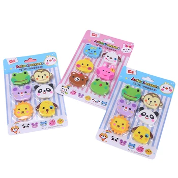 

9packs/lot Kawaii Cartoon Animal Rubber Pencil Erasers Set Draw Erasable Tool Cute Children Gifts Party Supply Wholesale