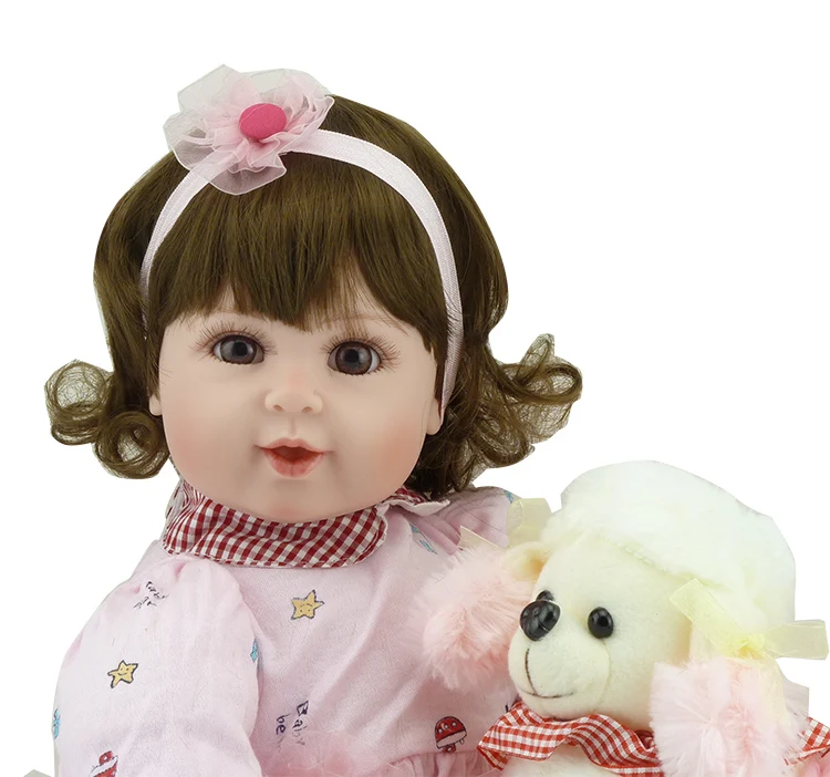 Ручной работы Reborn Baby Doll 20 дюймов силиконовые для маленьких девочек Улыбающееся новорожденных Куклы Обувь для девочек играть дома