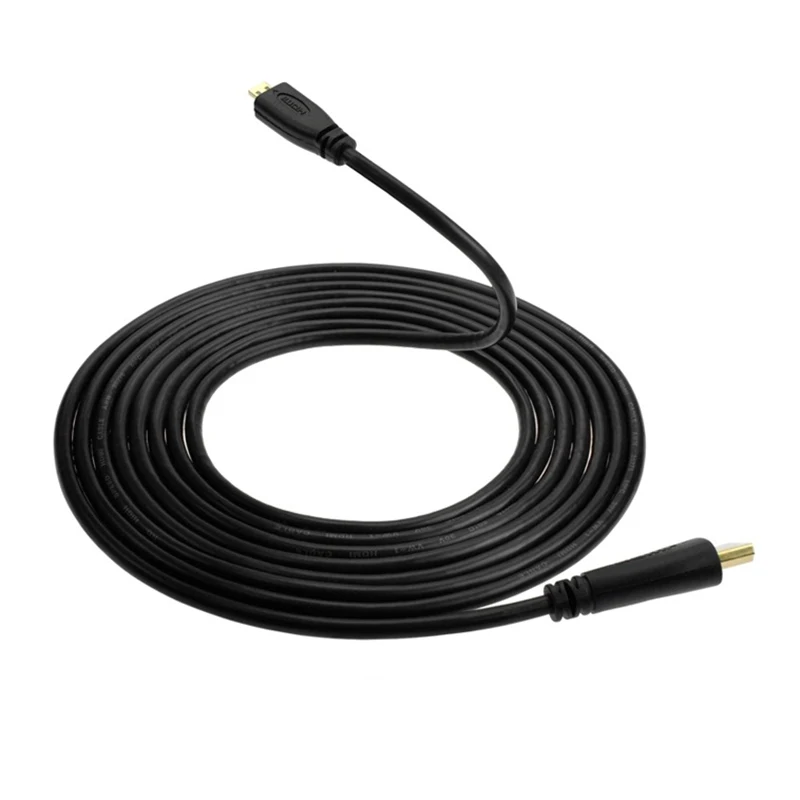 Larryjoe 1 м/1,5 м/1,8 м/3 м/5 м/10 М V1.4 Micro HDMI к HDMI Мужской адаптер конвертер кабель 1080p 1440p для HDTV PS3 xbox 3D lcd