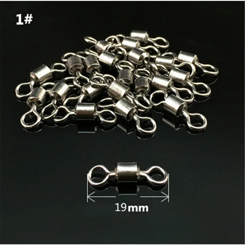 20x Stainless Steel Ball Bearing Swivel Solid Rings Fishing Connector 6911131619mm Fishing Accessories 1# 4# 6# 8# 10# 12# (2)