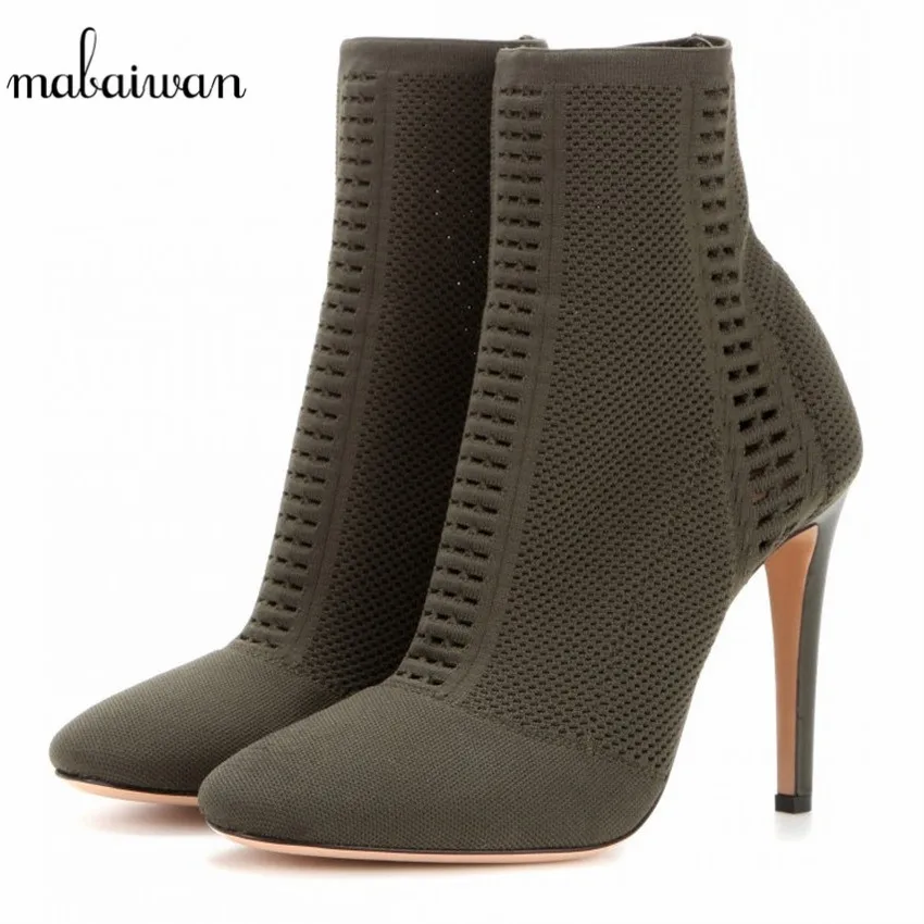 peep toe sock bootie