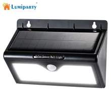 LumiParty 46 светодиодов Солнечный свет супер яркие садовые Настенные светильники садовая лампа Безопасности уличная настенная дорожка огни